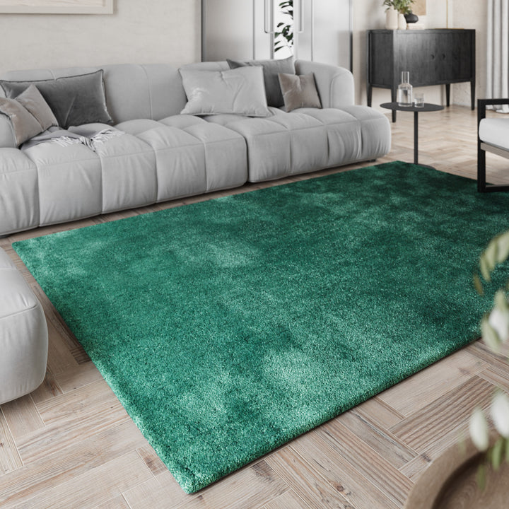Pisa Teppich smaragd grün Hochflor rechteckig