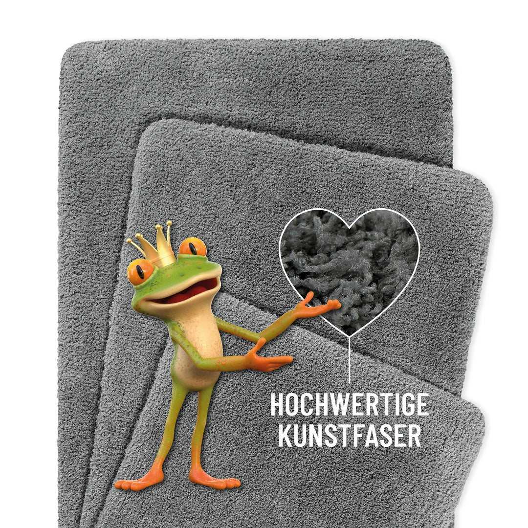 Porto Azzurro Badteppich schiefer grau Hochflor rechteckig