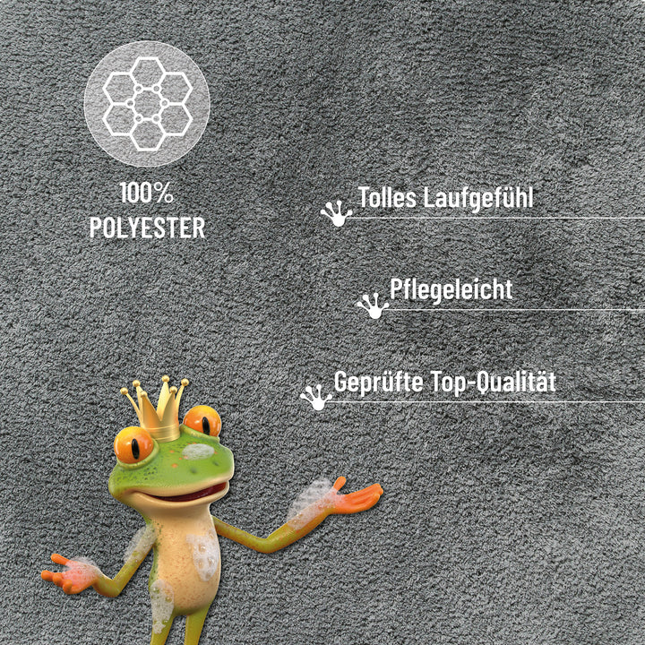 Porto Azzurro Badteppich schiefer grau Hochflor rechteckig