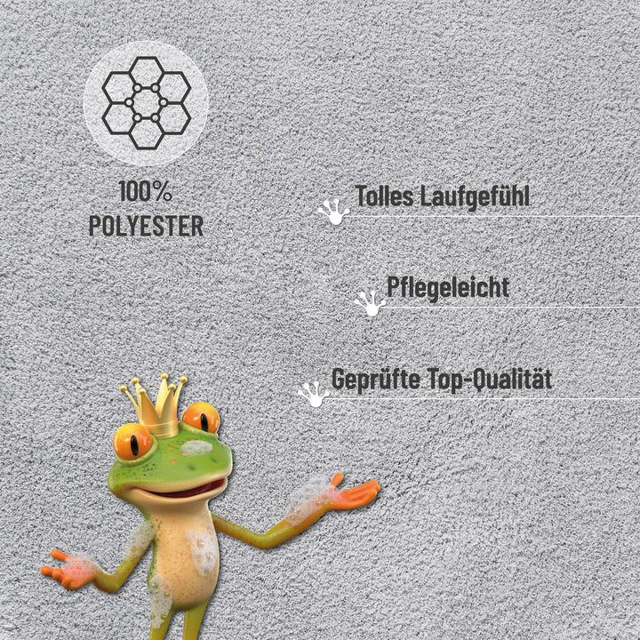 Porto Azzurro Badteppich licht grau Hochflor rechteckig