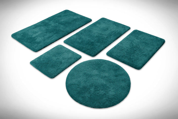 Porto Azzurro Badteppich petrol grün Hochflor rechteckig