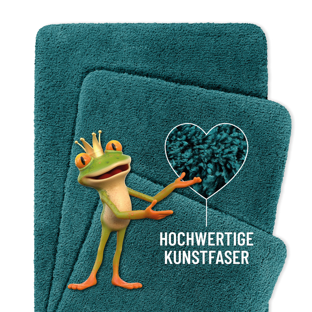 Porto Azzurro Badteppich petrol grün Hochflor rechteckig