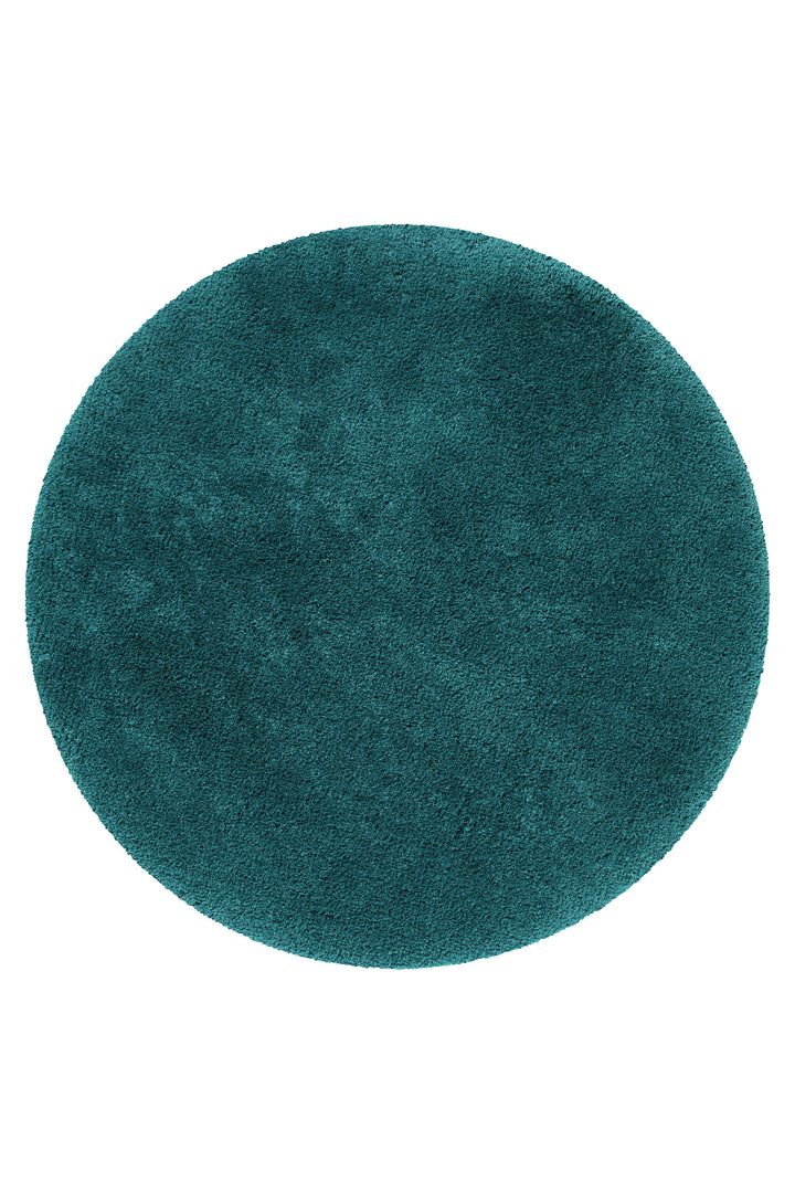 Porto Azzurro Badteppich petrol grün Hochflor rund