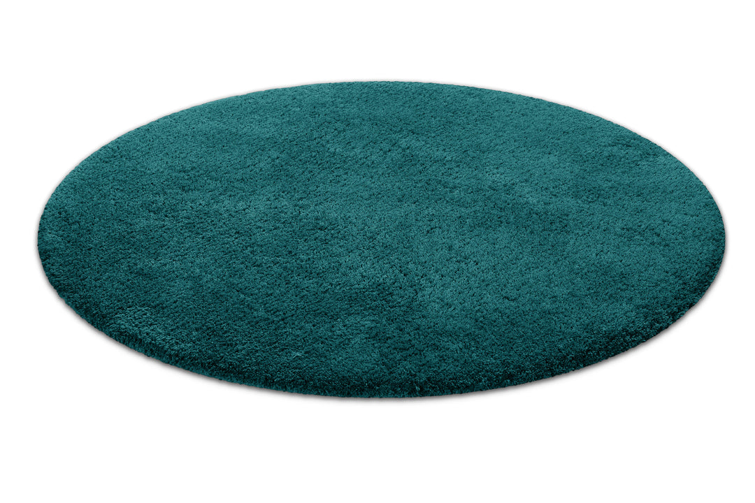 Porto Azzurro Badteppich petrol grün Hochflor rund