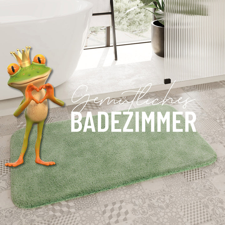 Porto Azzurro Badteppich lind grün Hochflor rechteckig