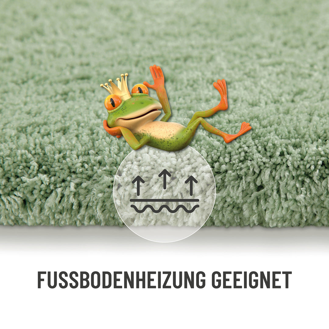 Porto Azzurro Badteppich lind grün Hochflor rechteckig