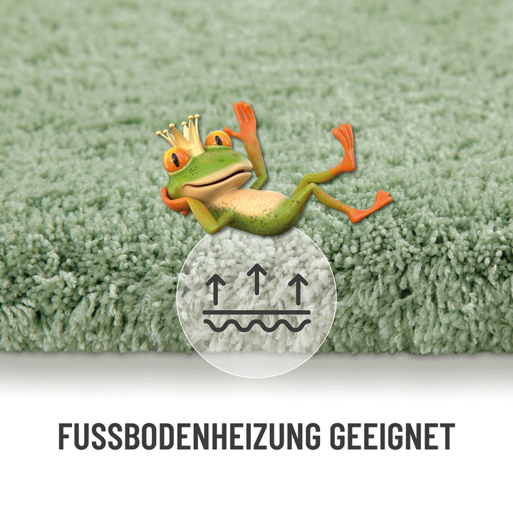 Porto Azzurro Badteppich lind grün Hochflor rechteckig