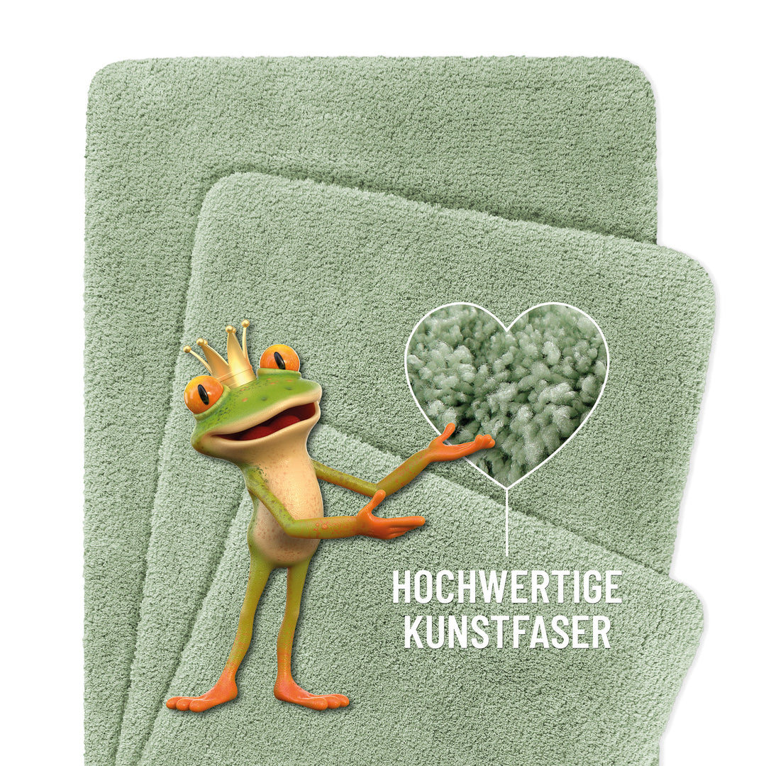 Porto Azzurro Badteppich lind grün Hochflor rechteckig