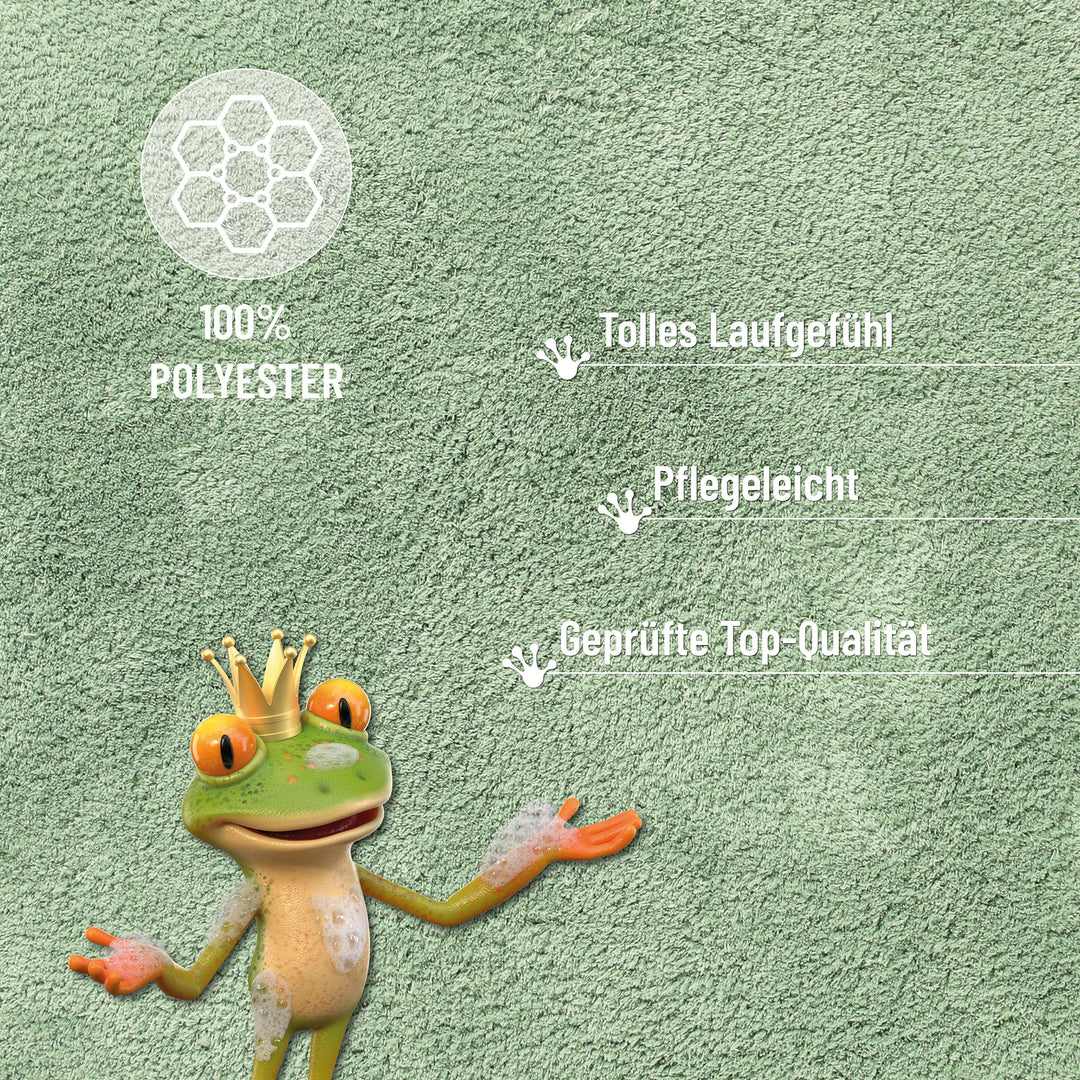 Porto Azzurro Badteppich lind grün Hochflor rechteckig