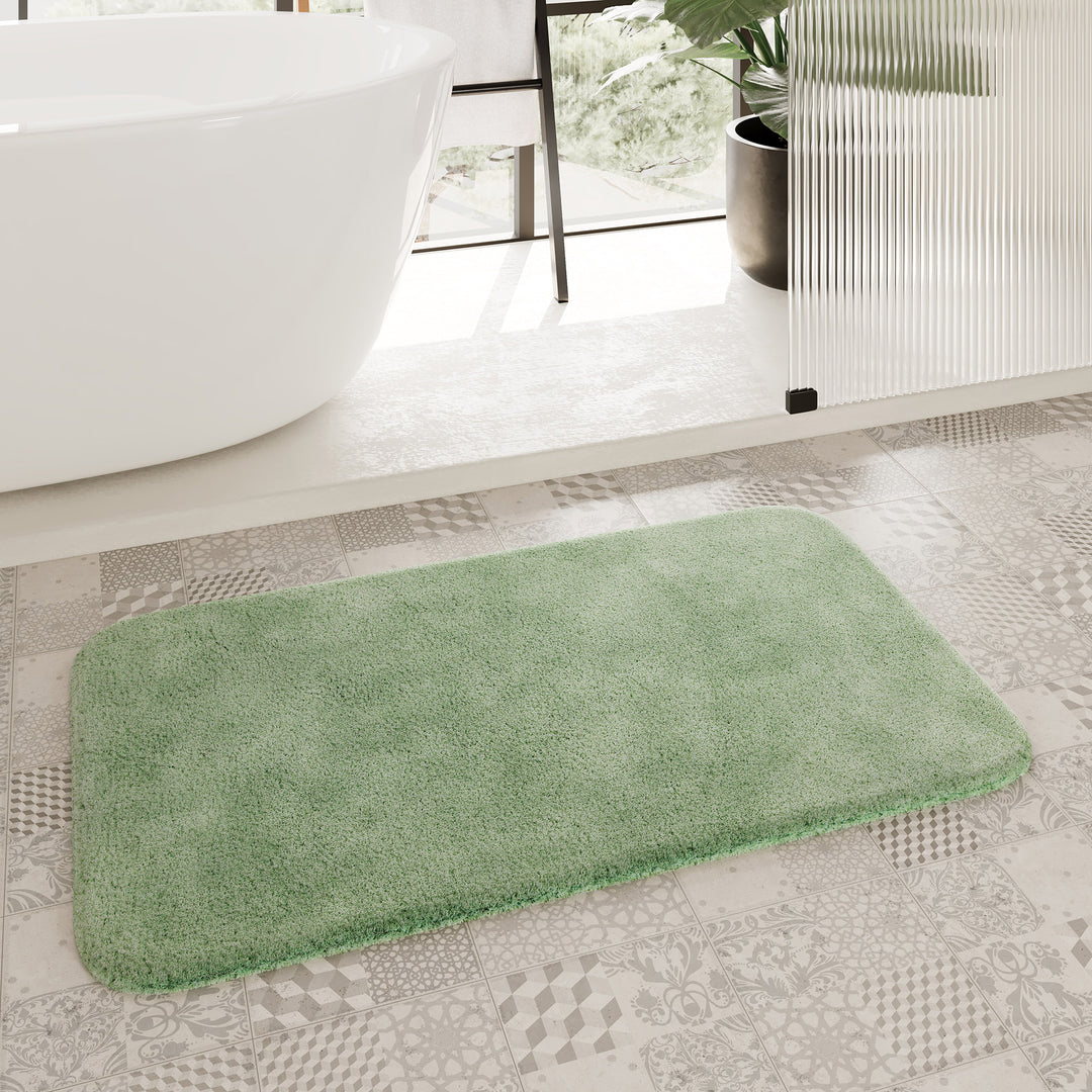 Porto Azzurro Badteppich lind grün Hochflor rechteckig