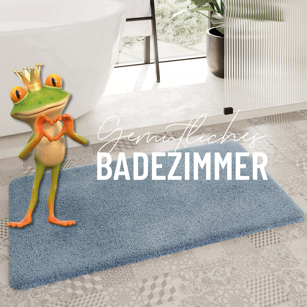 Porto Azzurro Badteppich rauch blau Hochflor rechteckig