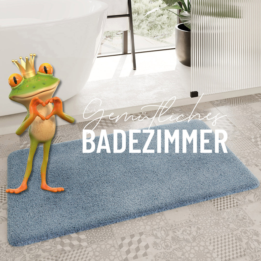 Porto Azzurro Badteppich rauch blau Hochflor rechteckig