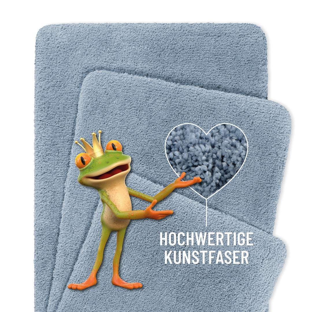 Porto Azzurro Badteppich rauch blau Hochflor rechteckig