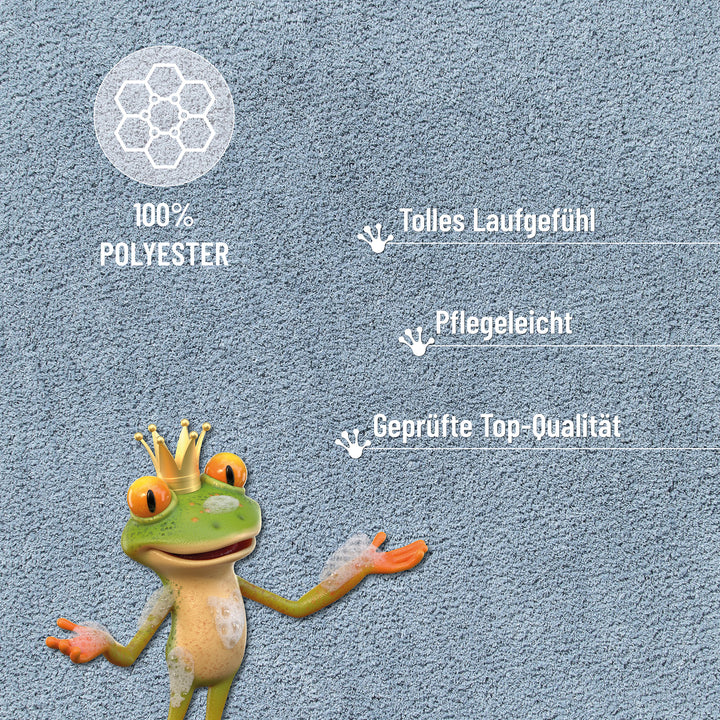 Porto Azzurro Badteppich rauch blau Hochflor rechteckig