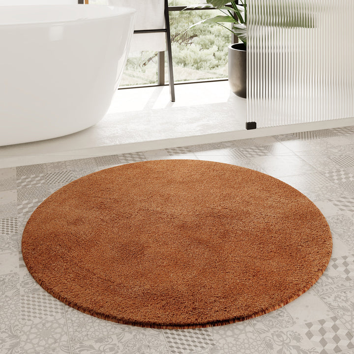 Porto Azzurro Badteppich terracotta Hochflor rund