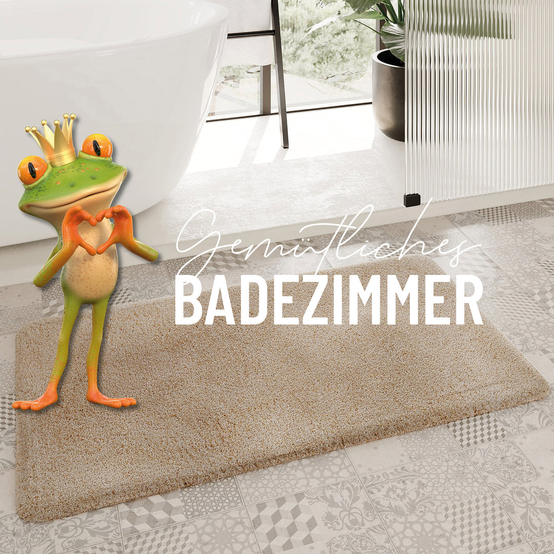 Porto Azzurro Badteppich cappuccino beige Hochflor rechteckig