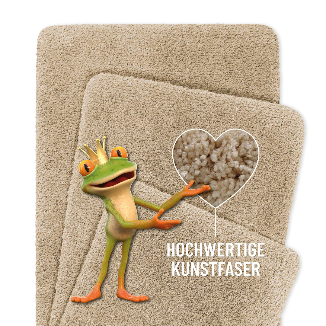 Porto Azzurro Badteppich cappuccino beige Hochflor rechteckig