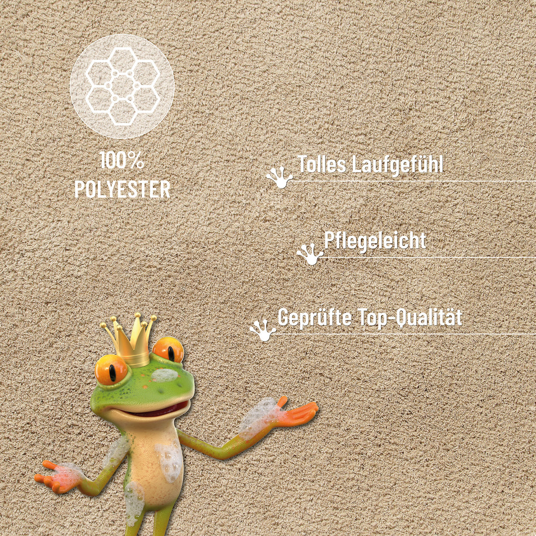 Porto Azzurro Badteppich cappuccino beige Hochflor rechteckig