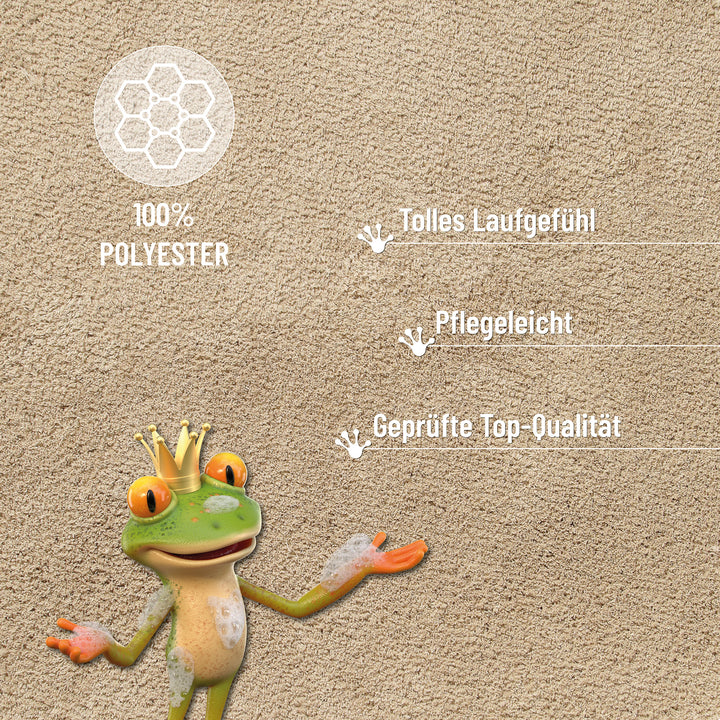 Porto Azzurro Badteppich cappuccino beige Hochflor rechteckig