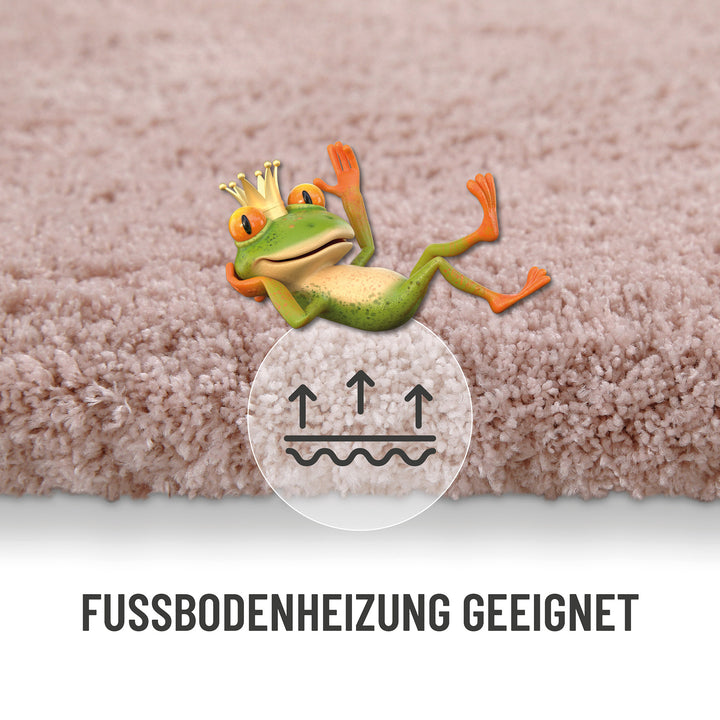 Porto Azzurro Badteppich puder rosa Hochflor rechteckig