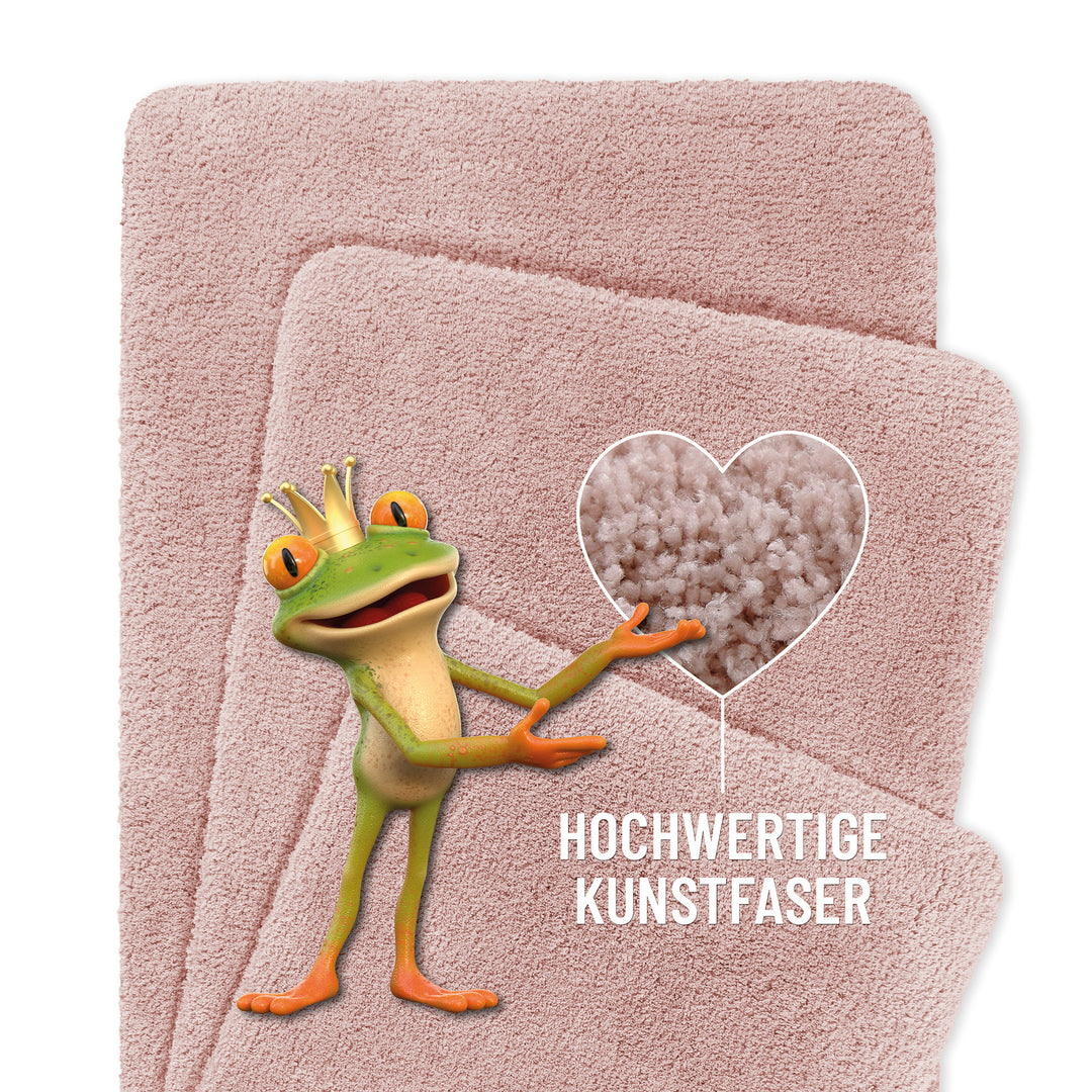 Porto Azzurro Badteppich puder rosa Hochflor rechteckig