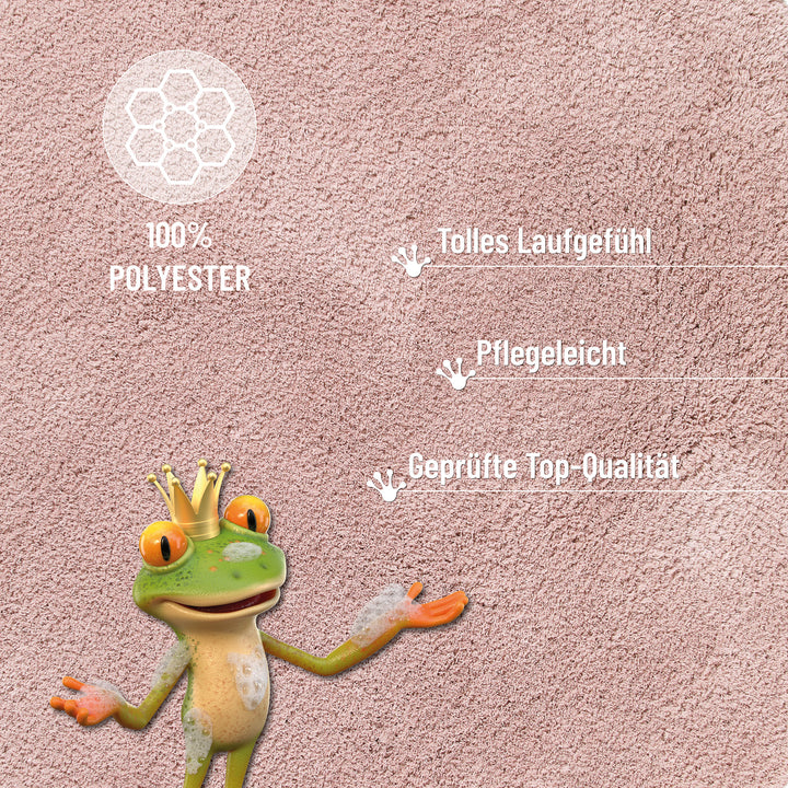 Porto Azzurro Badteppich puder rosa Hochflor rechteckig