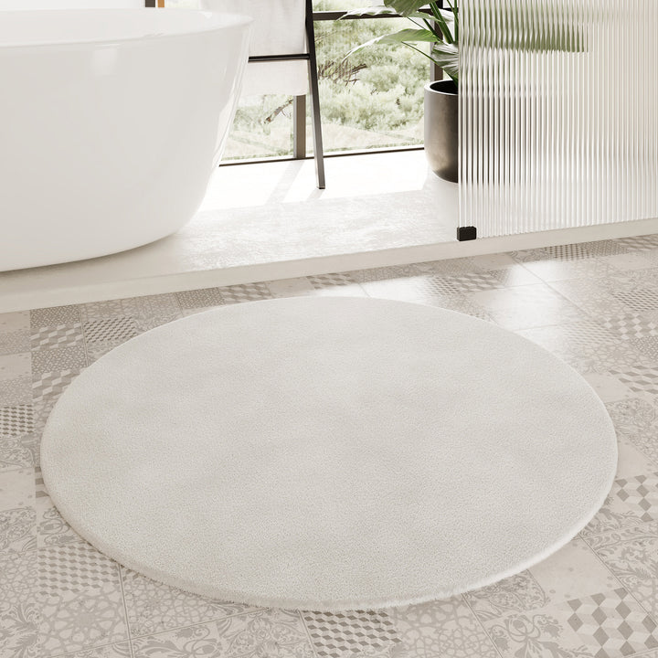 Porto Azzurro Badteppich elfenbein Hochflor rund