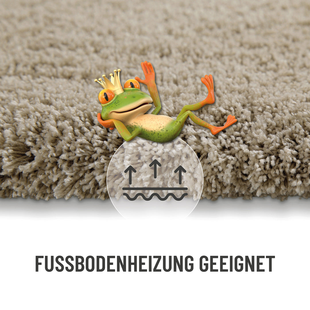 Porto Azzurro Badteppich hell taupe Hochflor rechteckig