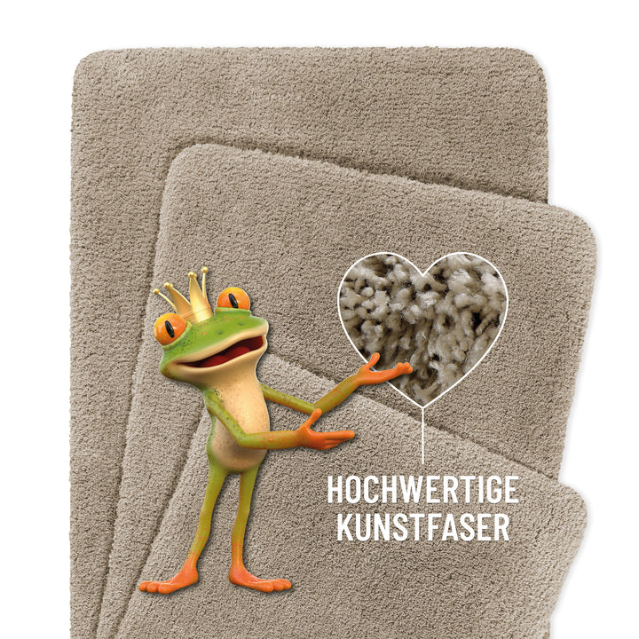 Porto Azzurro Badteppich hell taupe Hochflor rechteckig