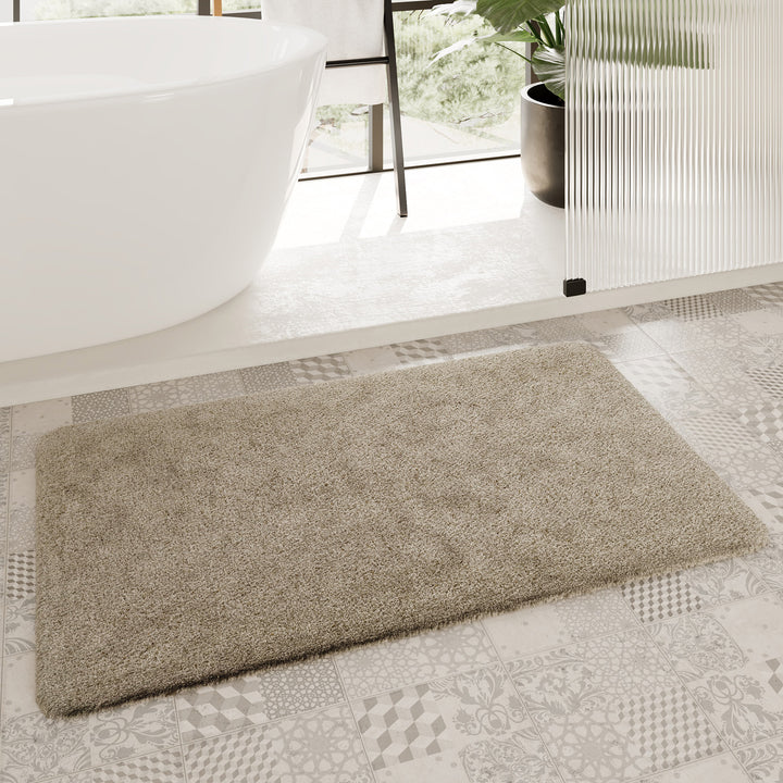 Porto Azzurro Badteppich hell taupe Hochflor rechteckig