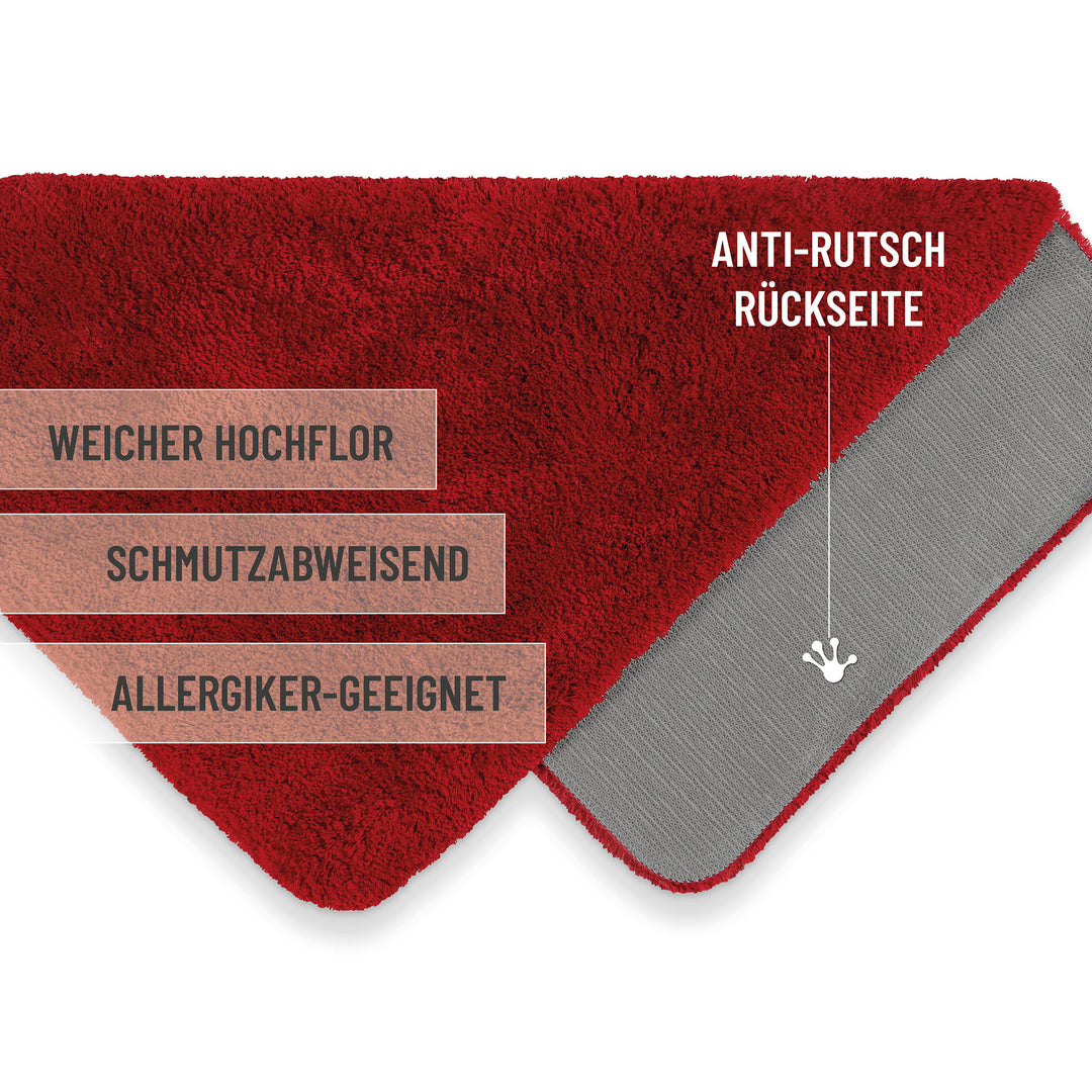 Porto Azzurro Badteppich kamin rot Hochflor rechteckig