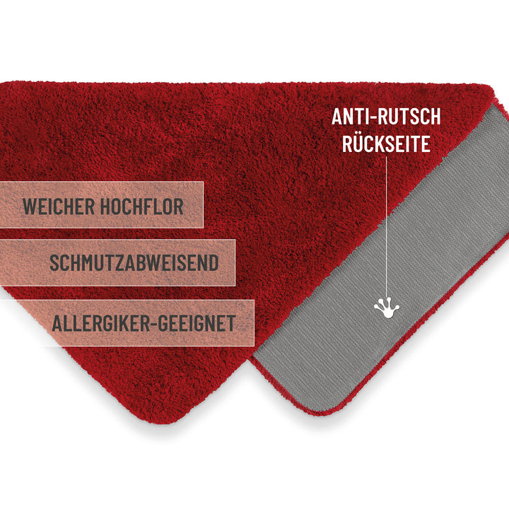 Porto Azzurro Badteppich kamin rot Hochflor rechteckig