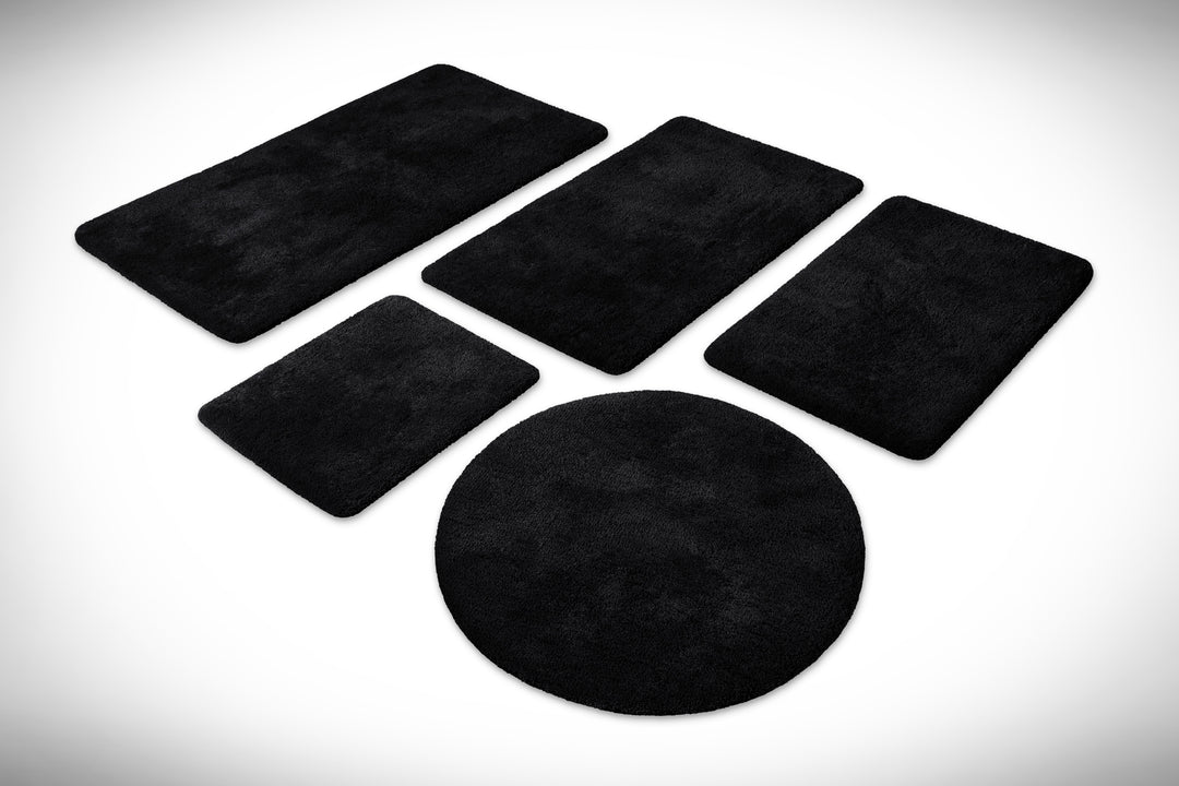 Porto Azzurro Badteppich anthrazit schwarz Hochflor rechteckig