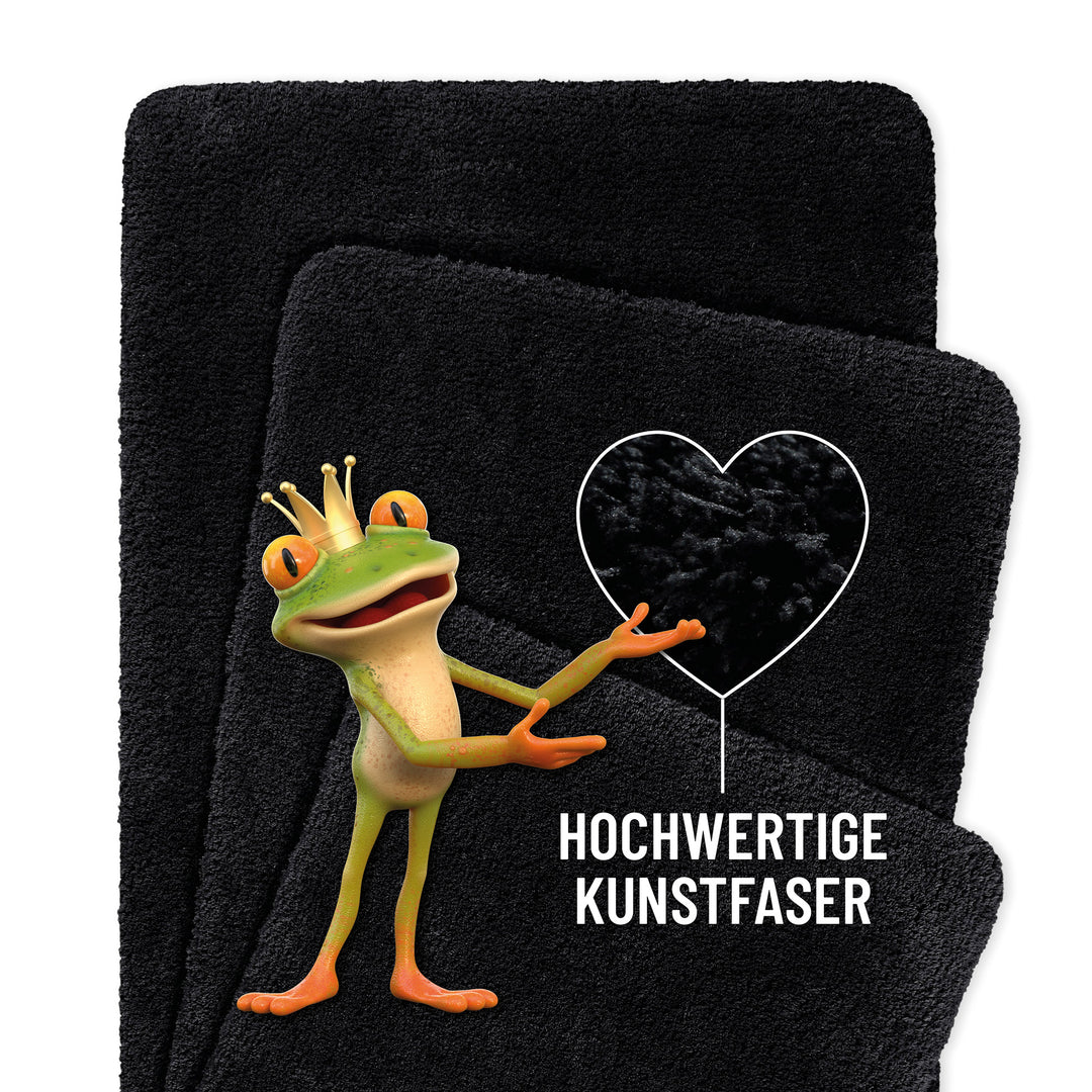 Porto Azzurro Badteppich anthrazit schwarz Hochflor rechteckig