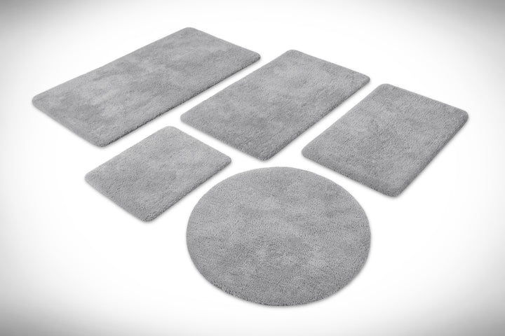 Porto Azzurro Badteppich mittel grau Hochflor rechteckig