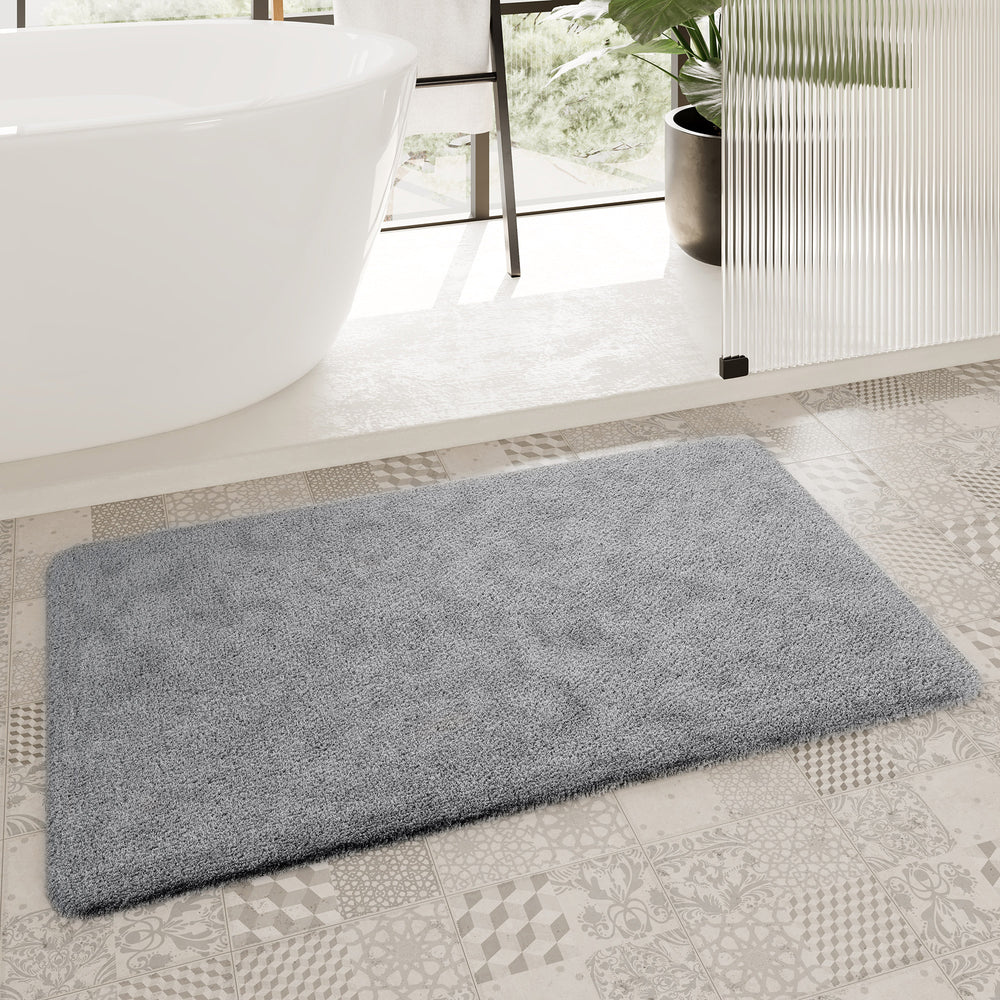 Porto Azzurro Badteppich mittel grau Hochflor rechteckig