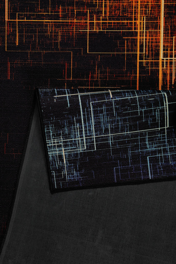 Quantum Warp Teppich schwarz Kurzflor rechteckig