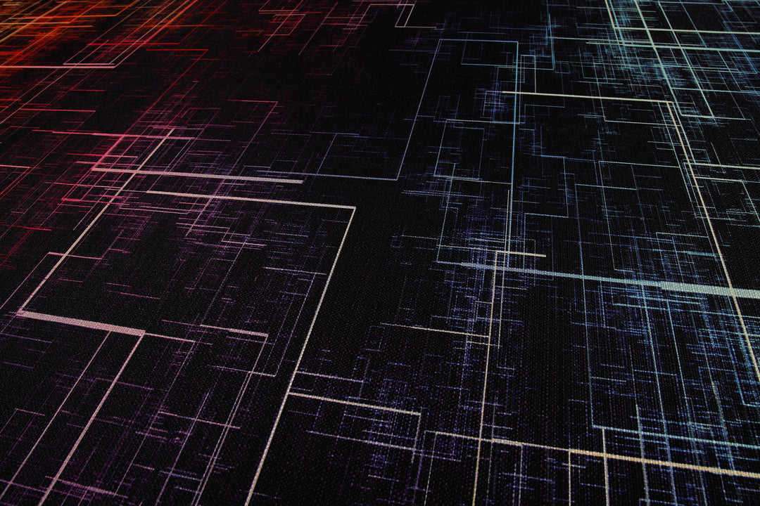 Quantum Warp Teppich schwarz Kurzflor rechteckig