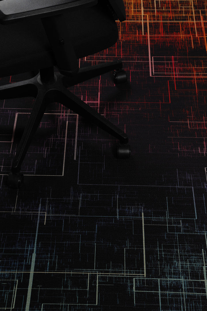 Quantum Warp Teppich schwarz Kurzflor rechteckig