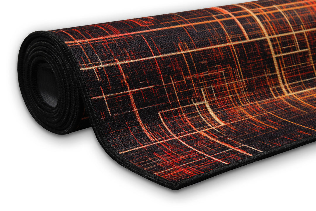 Quantum Warp Teppich schwarz Kurzflor rechteckig