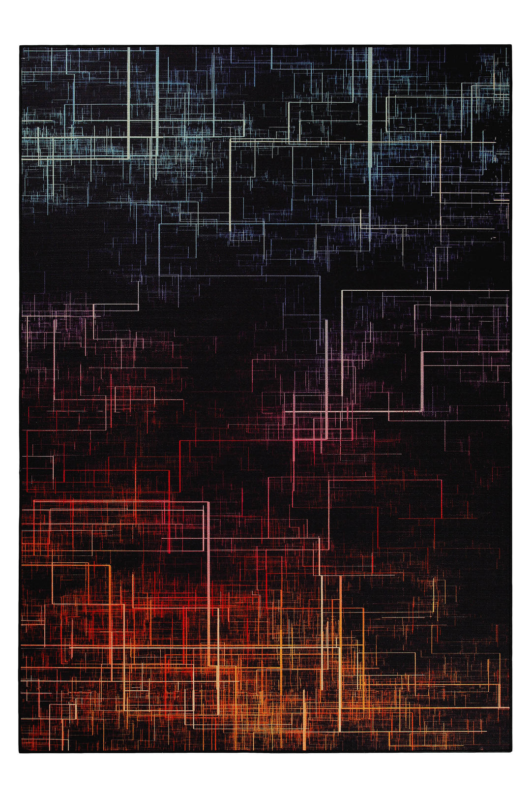 Quantum Warp Teppich schwarz Kurzflor rechteckig