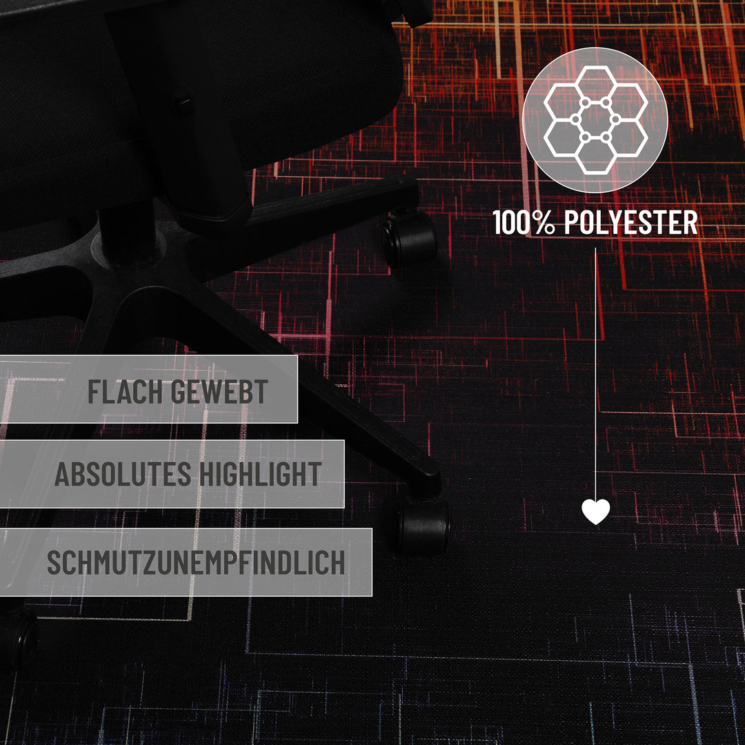 Quantum Warp Teppich schwarz Kurzflor rechteckig