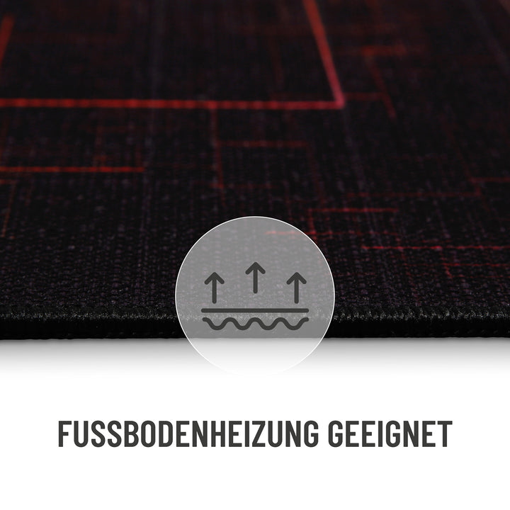 Quantum Warp Teppich schwarz Kurzflor rechteckig