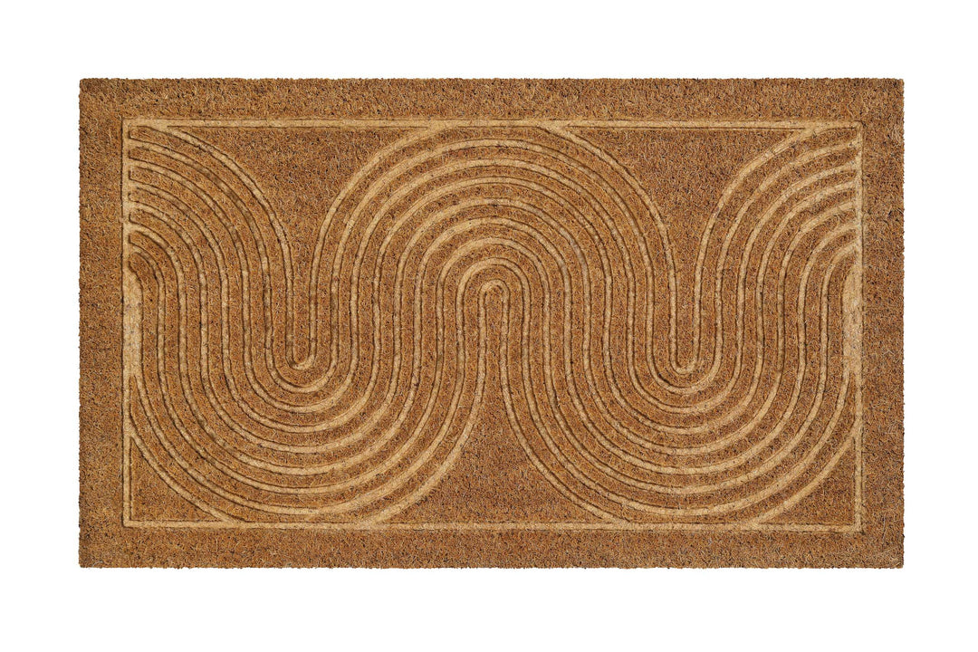 Retro Flow Fußmatte natur Kurzflor rechteckig