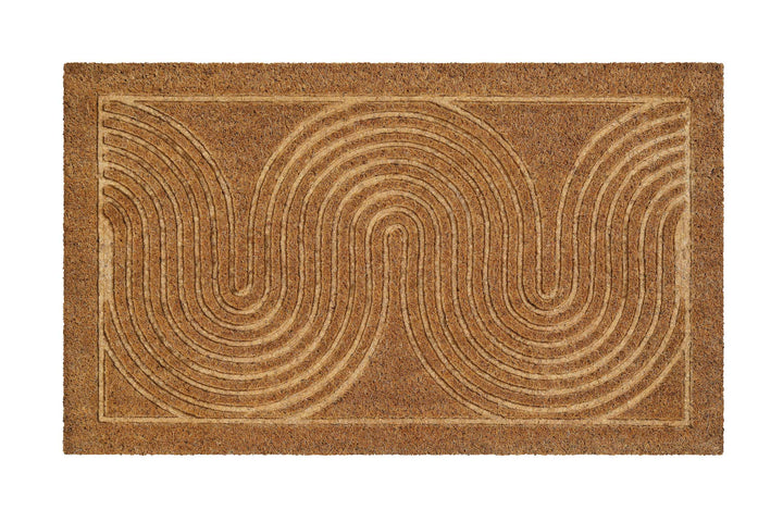 Retro Flow Fußmatte natur Kurzflor rechteckig