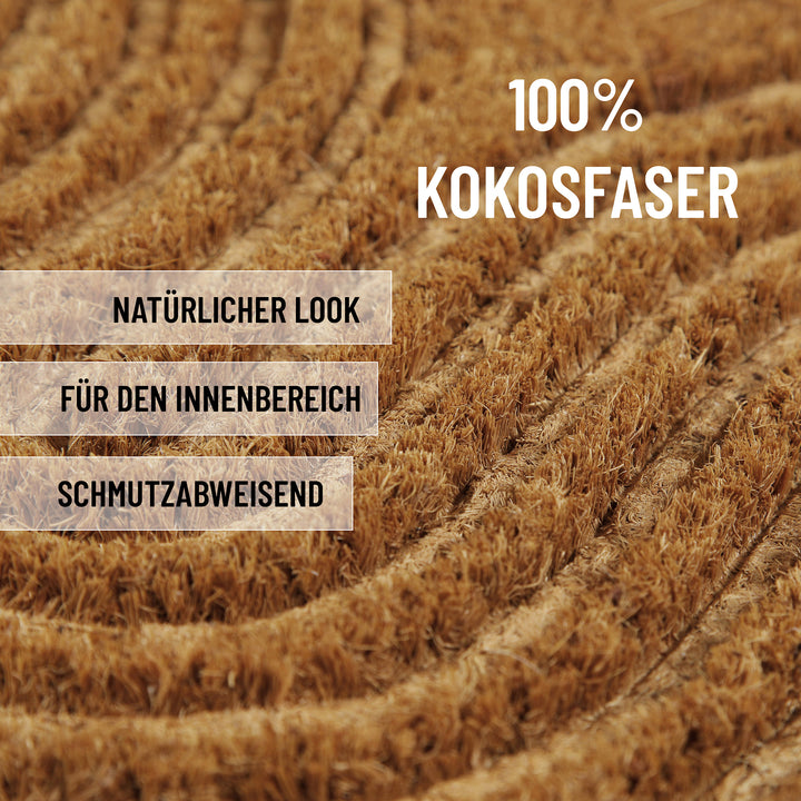 Retro Flow Fußmatte natur Kurzflor rechteckig