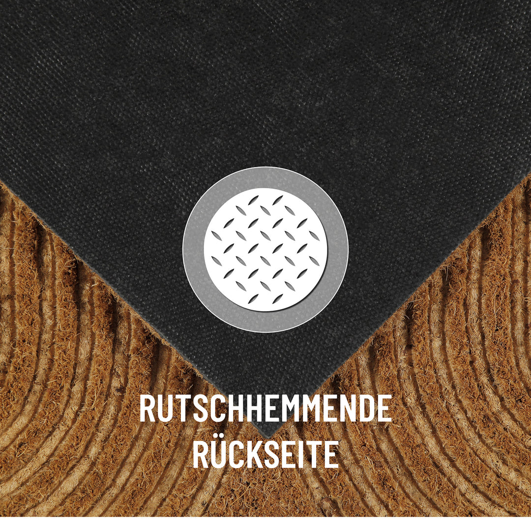 Retro Flow Fußmatte natur Kurzflor rechteckig