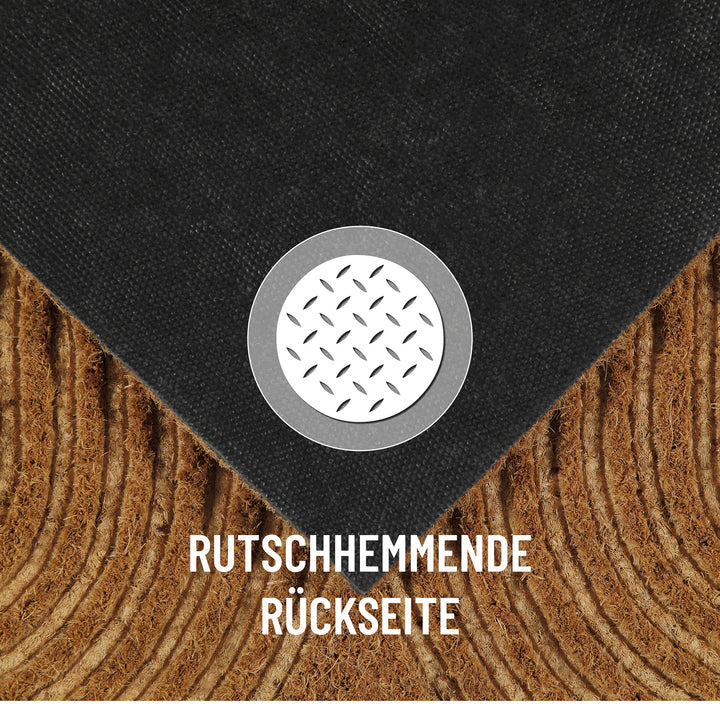 Retro Flow Fußmatte natur Kurzflor rechteckig