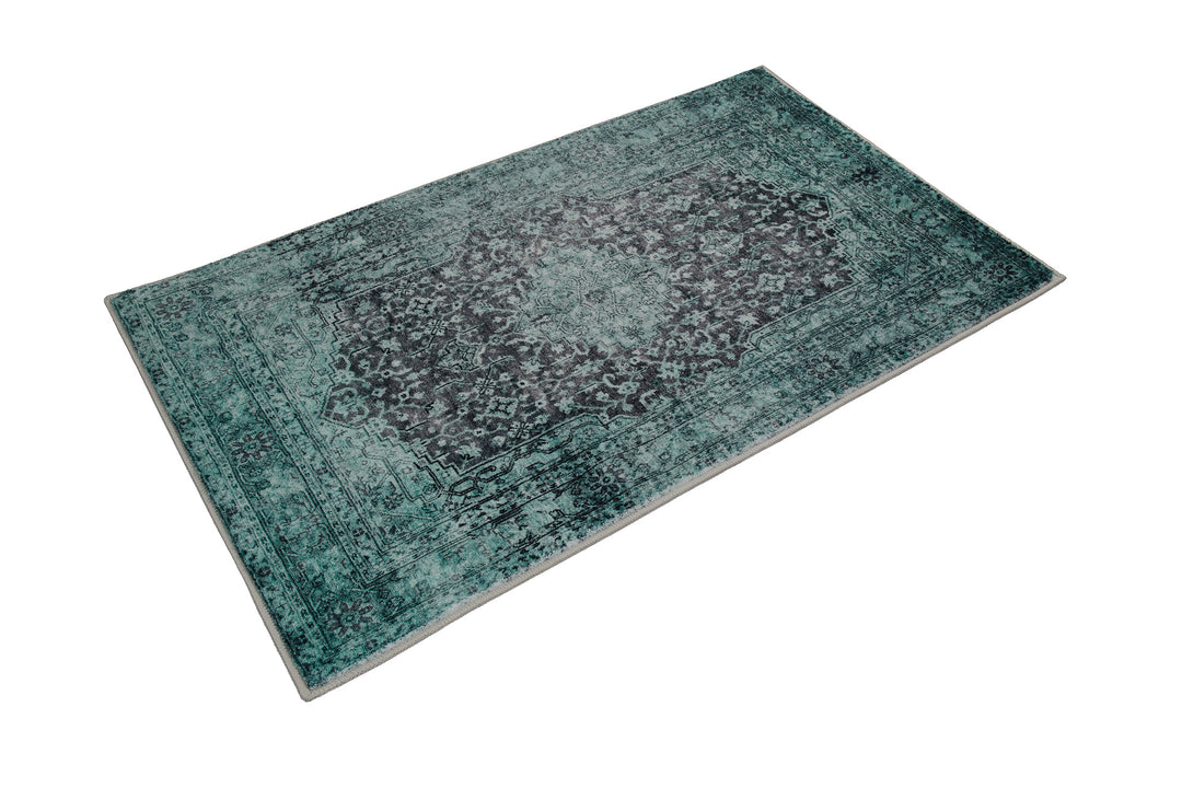 Ralph  Badteppich grün Kurzflor rechteckig