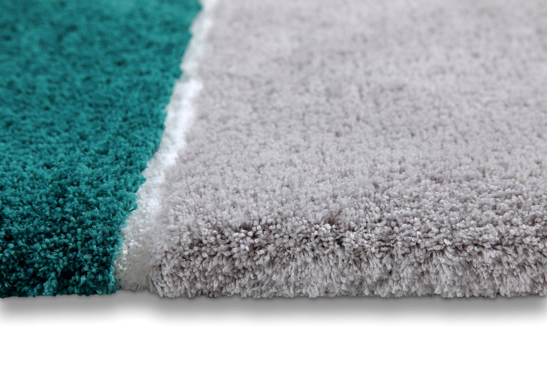 Rio Marina Badteppich türkis blau Hochflor rechteckig